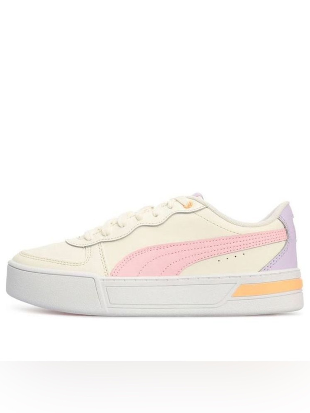 PUMA Skye Lace Up Women’s Cream White Pastel Color block Sneakers Shoes Size 11